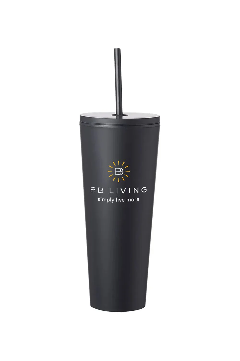 24oz Plastic Tumblers w/ Straw