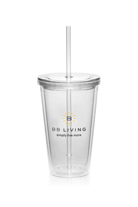 16oz Acrylic Tumbler w/ Straw
